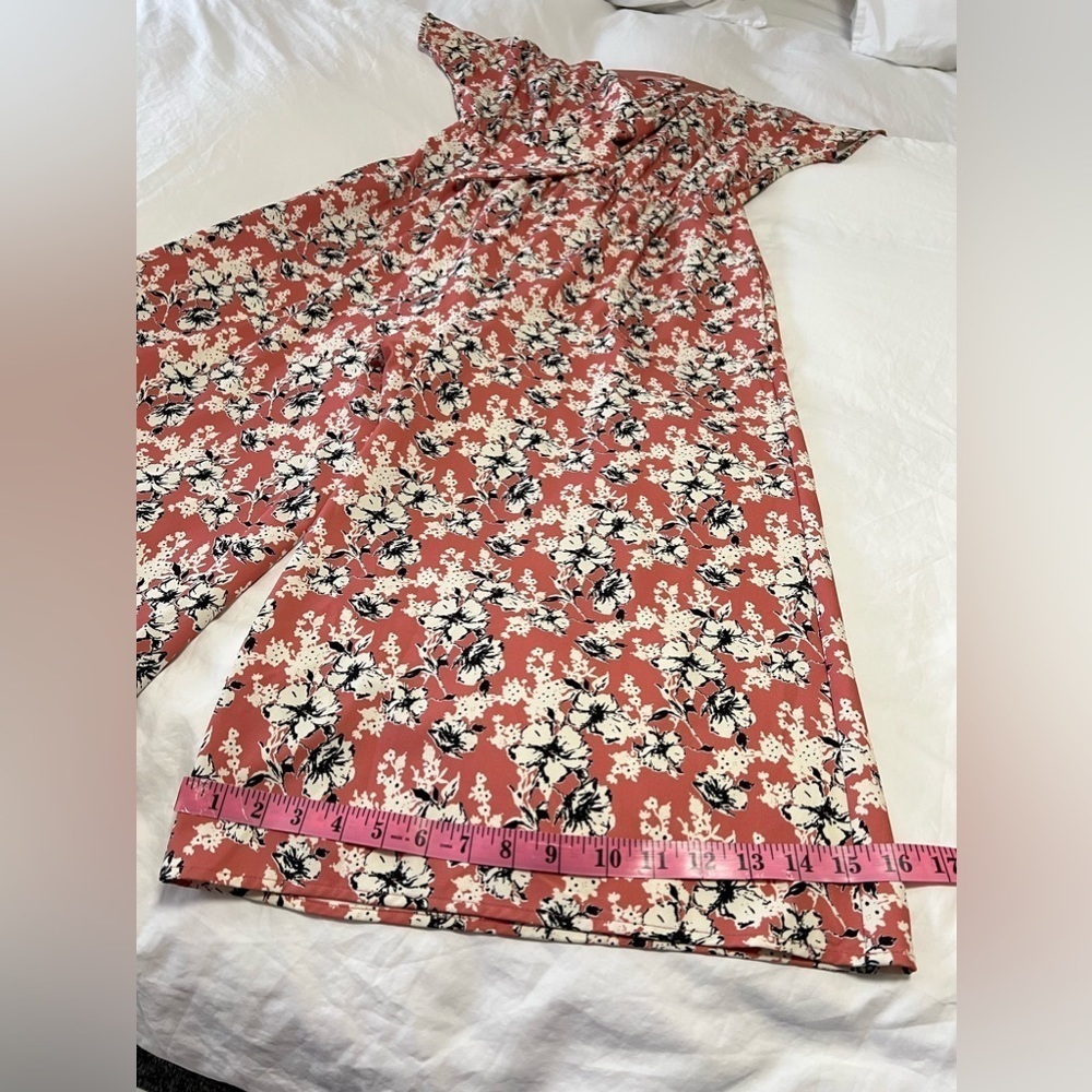 Hutch Anthropologie | Floral Wide Leg Cropped Morgan Jumpsuit Size L - Picture 9 of 10